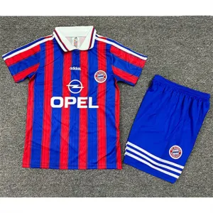 Bayern München 1995 - 1997 Kinder-Heim-Retro-Trikot - Blau und Rot
