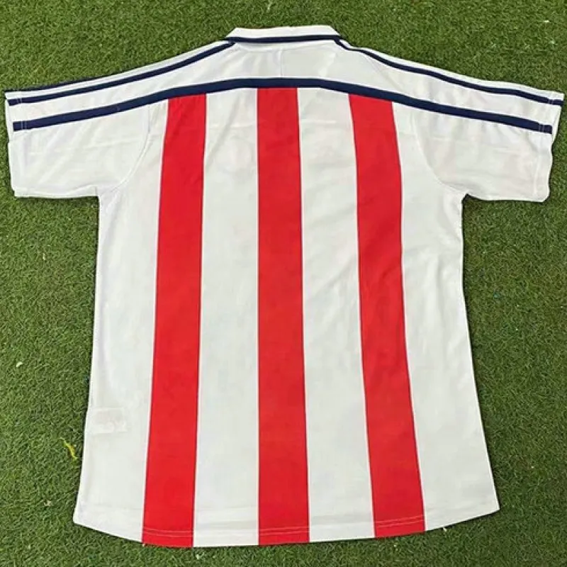 Bayern München 2000 - 2001 Auswärts-Retro-Trikot - Weiß und Rot