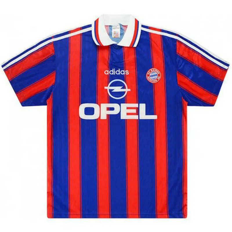 Bayern Munich 1995 - 1997 Home Retro Kit - Red and Blue