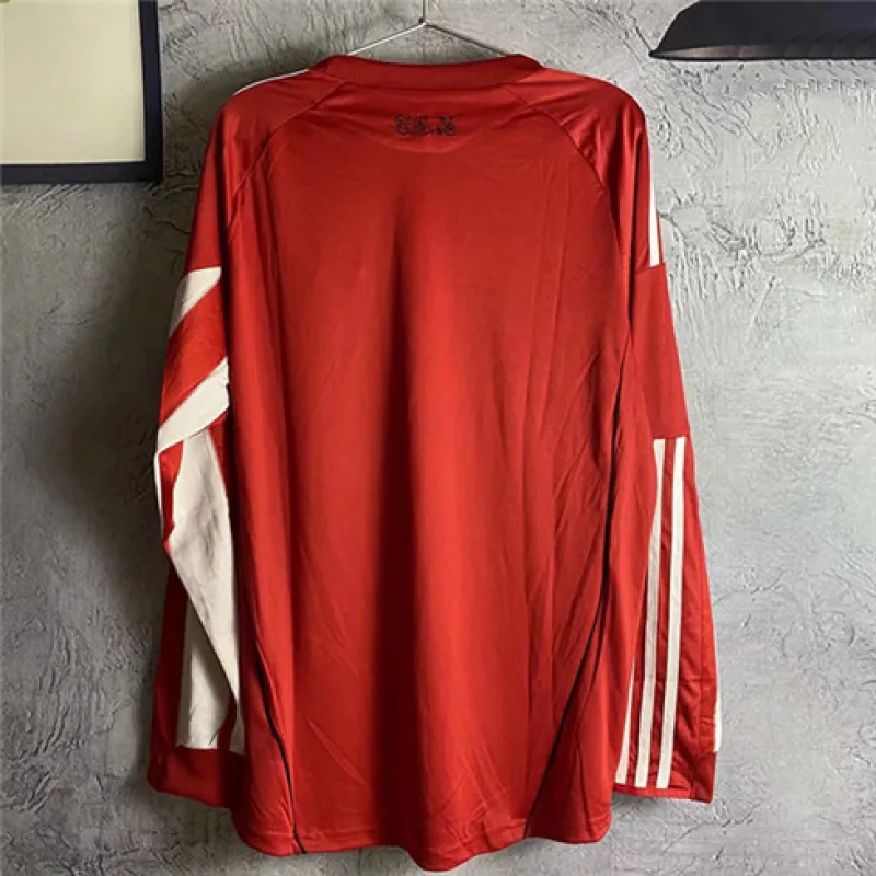 Bayern München 2010 - 2011 Heim - Retro - Langarmtrikot - Rot