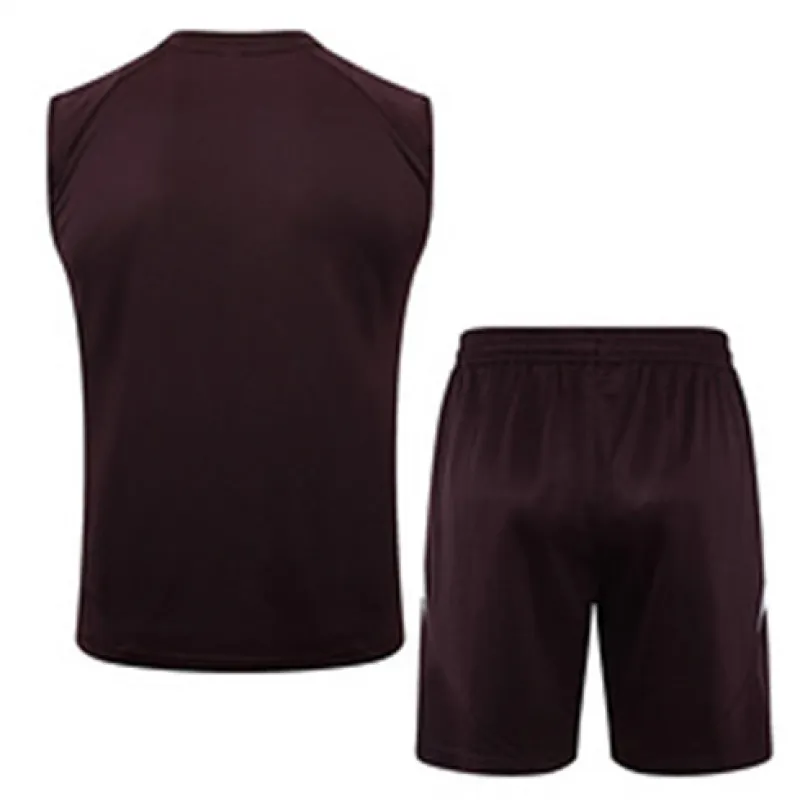 Bayern München 2024/25 braunes Trainingsjerseyvest und Shorts