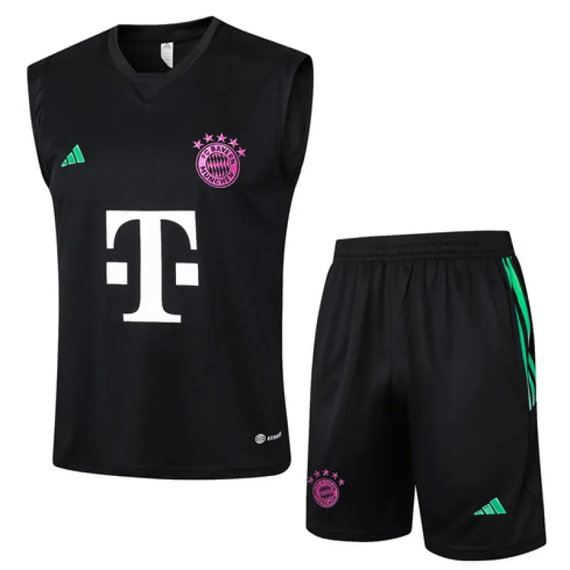 Gilet e shorts da allenamento neri della Bayern Munich 2024/25