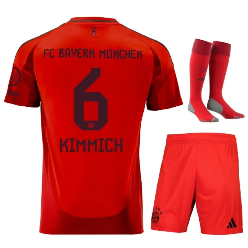 Kids' 2024/25 Bayern Munich Home Star Player Kit - Fan Version (Red, Kimmich)