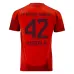 Conjunto Infantil de Camiseta del Fútbol Club Bayern Munich 2024/25 con Musiala - Versión de Aficionado (Rojo)