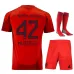 Conjunto Infantil de Camiseta del Fútbol Club Bayern Munich 2024/25 con Musiala - Versión de Aficionado (Rojo)