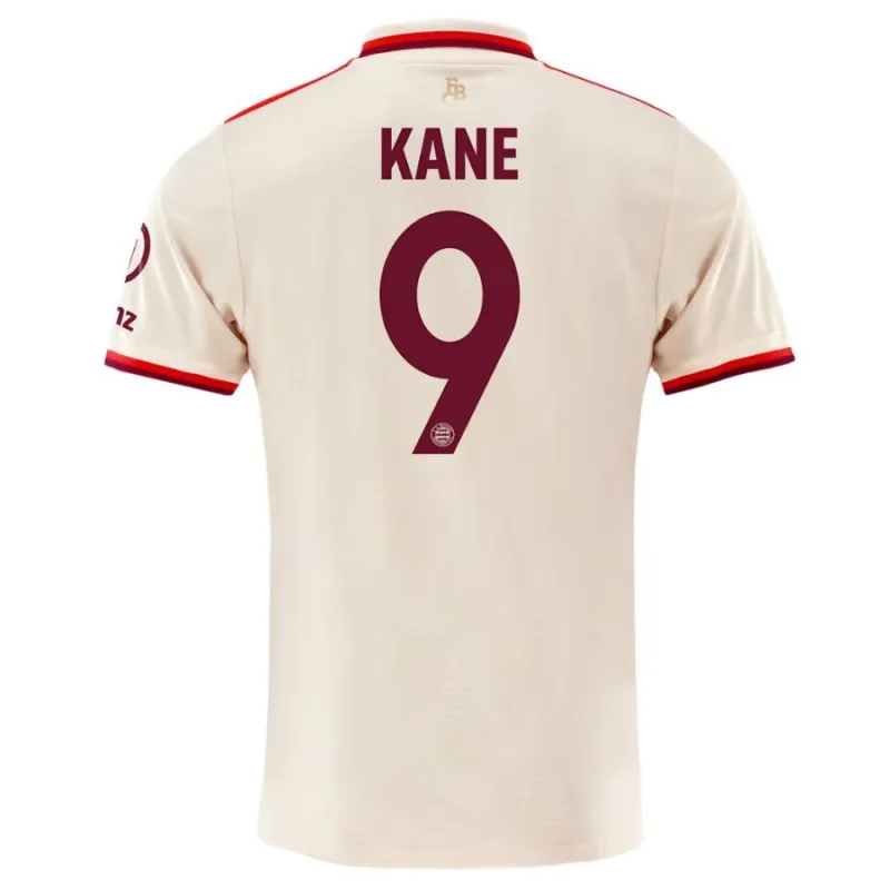 Kit Terza Junior Bayern Munich 2024/25 con Kane - Versione Tifoso (Cremisi)