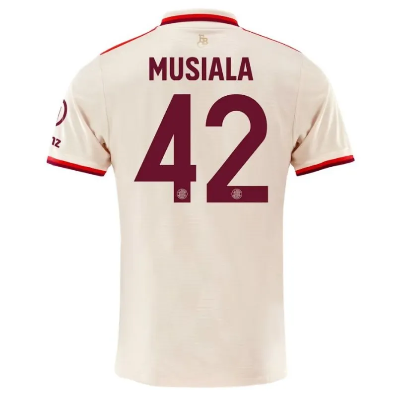 Kids' 2024/25 Bayern Munich Third Star Player Kit - Fan Version (Cream, Musiala)