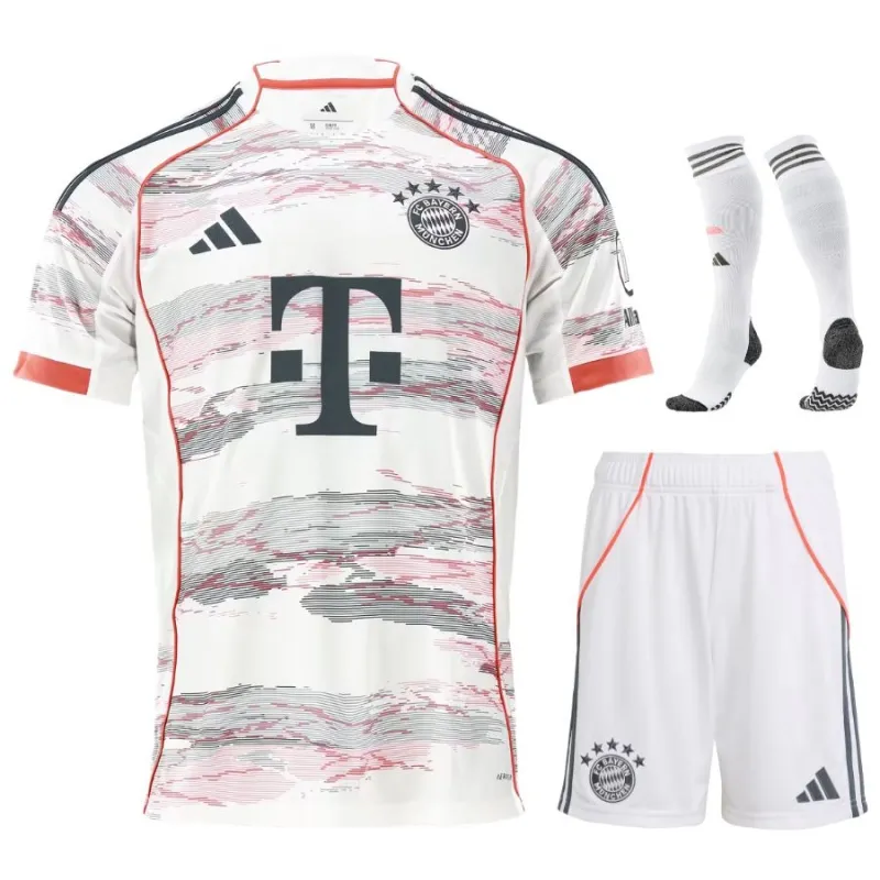 Bayern München Kinder-Kit 2025/26 Auswärts - Weiß
