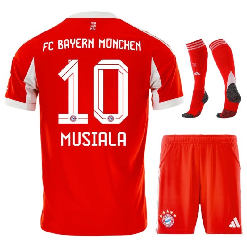 Bayern Munich MUSIALA Kids' 2025/26 Home Kit - Red
