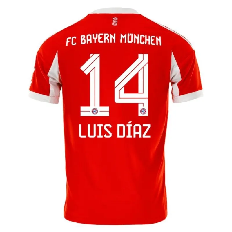 Bayern Munich LUIS DIAZ 2025/26 Home Jersey - Red