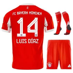 Bayern Monaco LUIS DIAZ Kit Bambino Home 2025/26 - Rosso
