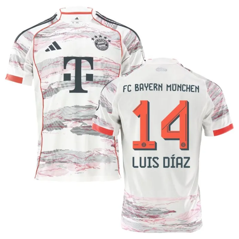 Bayern Munich LUIS DIAZ Maillot Extérieur 2025/26 - Blanc