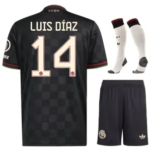 Bayern Monaco LUIS DIAZ 2025/26 Terza Maglia Bambino - Nero