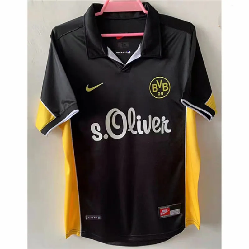 Borussia Dortmund 1998 Auswärts - Retro - Trikot, schwarz