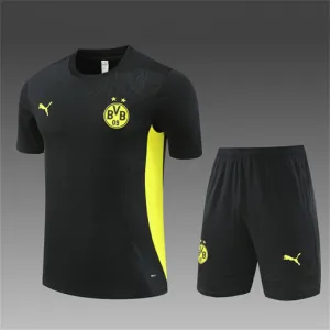 Borussia Dortmund kids' training shirt + shorts 2024/25, black