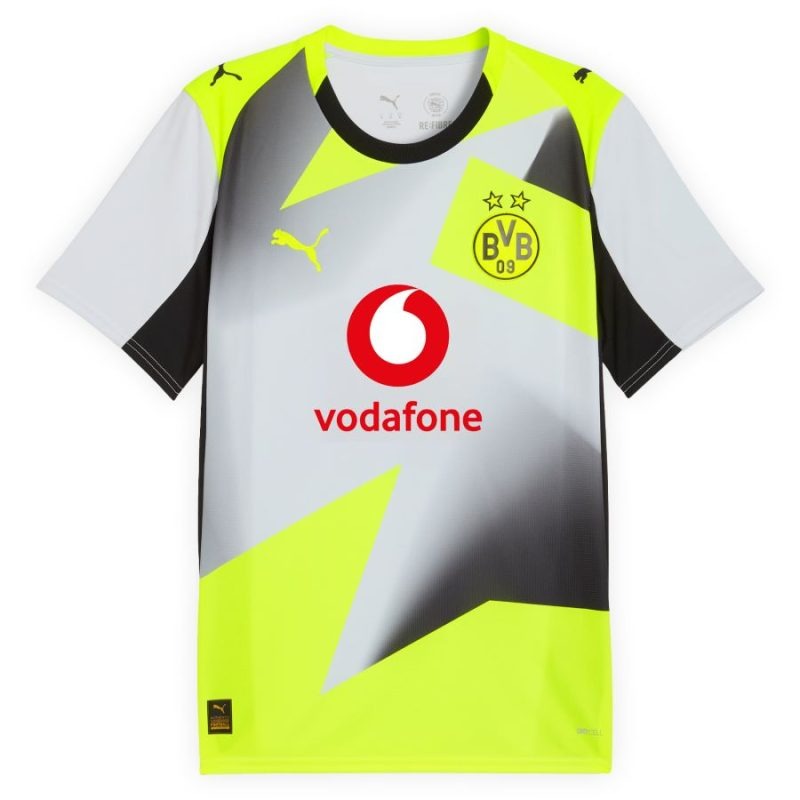 Dortmund 2025/26 Away Kids Kit - Grey/Green