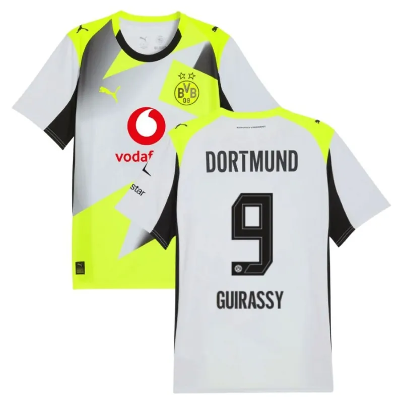 Dortmund GUIRASSY 2025/26 Away Jersey - Grey/Green