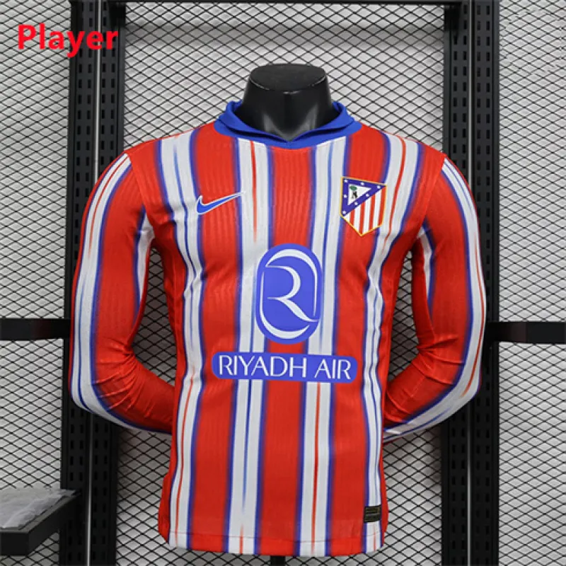 Atlético Madrid Long-sleeved Jersey 2024/25 Home - Red/White