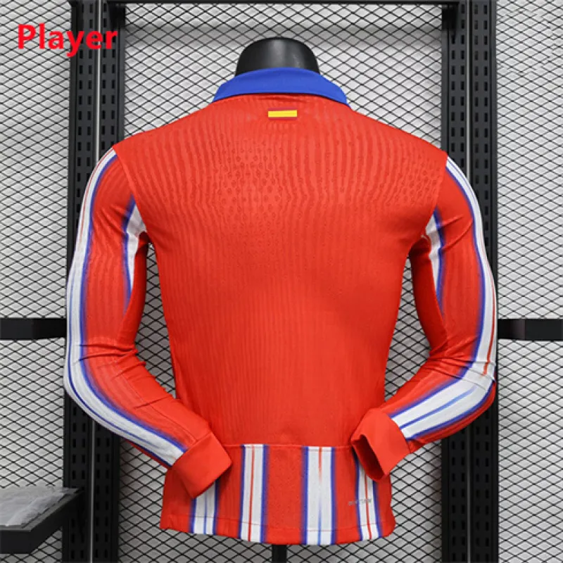 Atlético Madrid Long-sleeved Jersey 2024/25 Home - Red/White