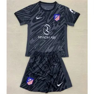 Atlético Madrid Kids' Goalkeeper Jersey and Shorts 2024/25 - Black