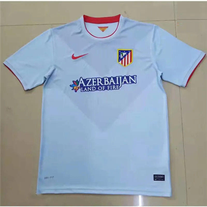 Maillot rétro d'Atletico Madrid 2013/14 à l'extérieur - Blanc