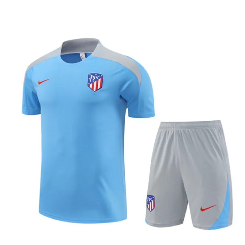 Veste de formation pour enfants + shorts d'Atletico Madrid 2024/25 - Bleu