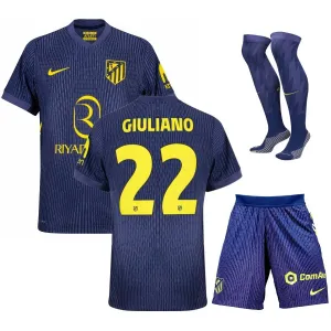Giuliano Conjunto de camiseta visitante infantil del Atlético de Madrid 2025/26 - Azul