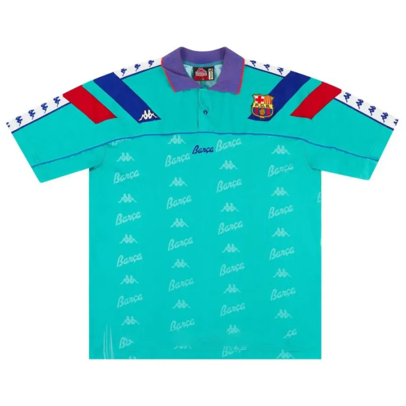 Maglia retro esterna del Barcellona 1993 1995 - Azzurro