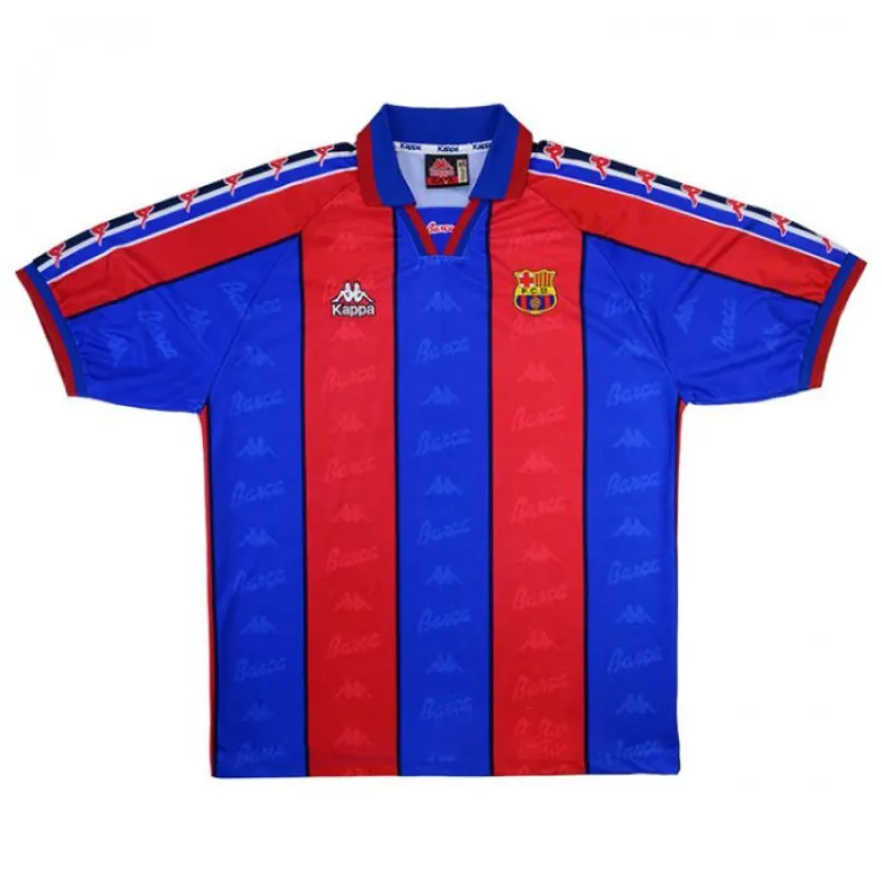Barcellona 1996/97 Maglia Casa Retro - Rosso/Azzurro