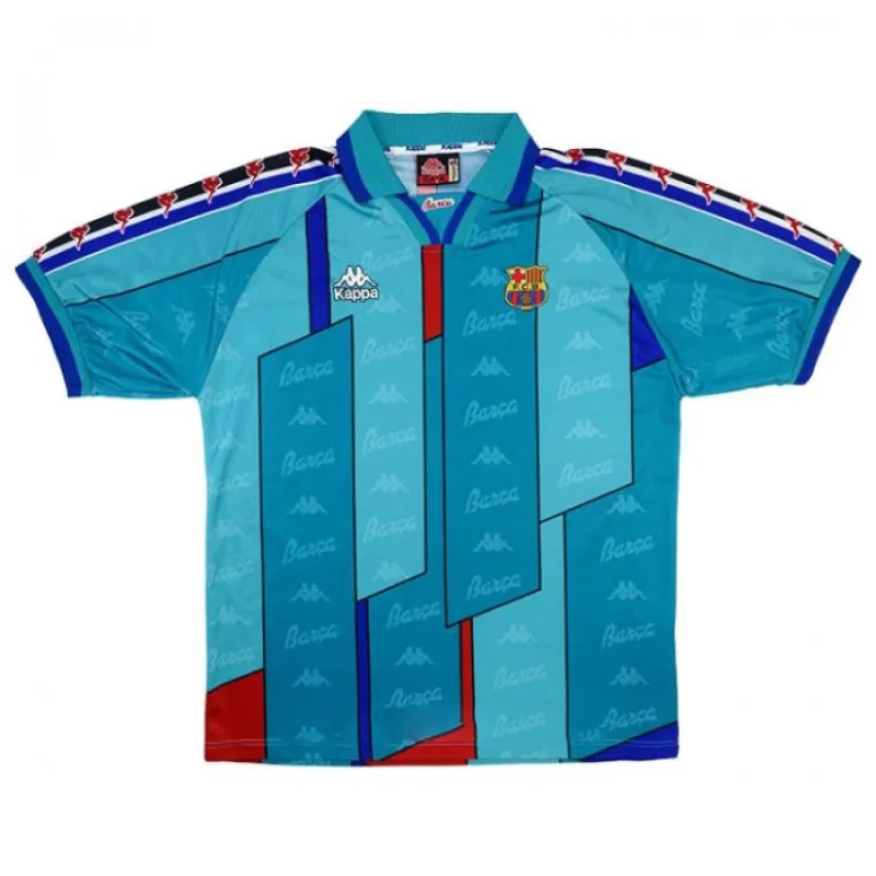 Maglia retro esterna del Barcellona 1996/97 - Azzurro