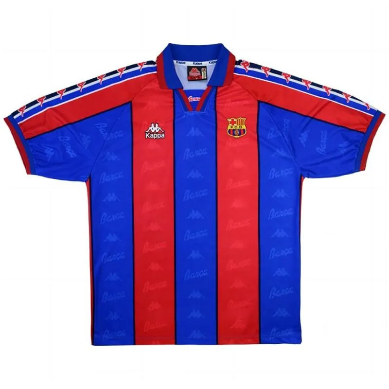 Barcelona STOICHKOV 1996/97 Retro-Heimtrikot - Rot/Blau