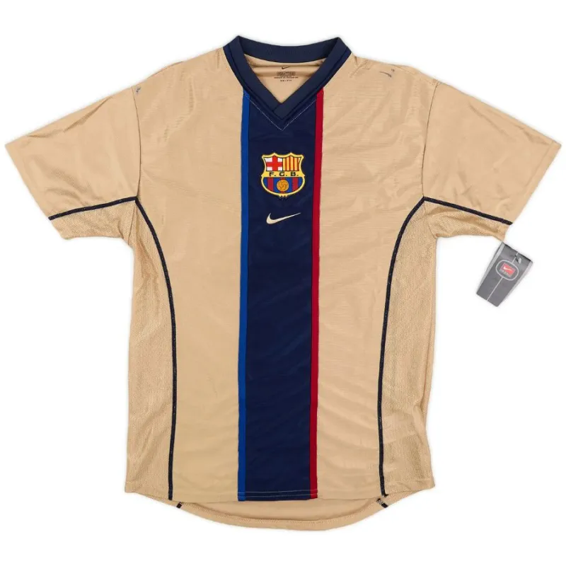 Barcellona RIVALDO 2001/02 Maglia Fuori Casa Retro - Giallo