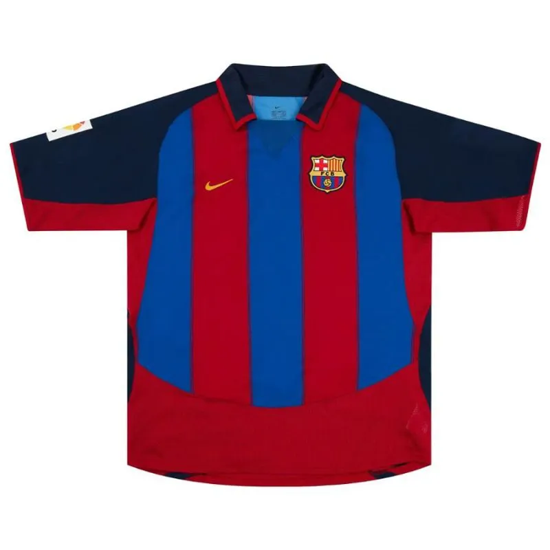 Barcelona RONALDINHO 2003/04 Retro Home Jersey - Red/Blue