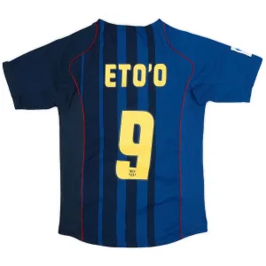 Barcelona ETO'O 2004/05 Retro Away Jersey - Blue