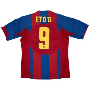 Barcelona ETO'O 2006/07 Retro Home Jersey - Red/Blue
