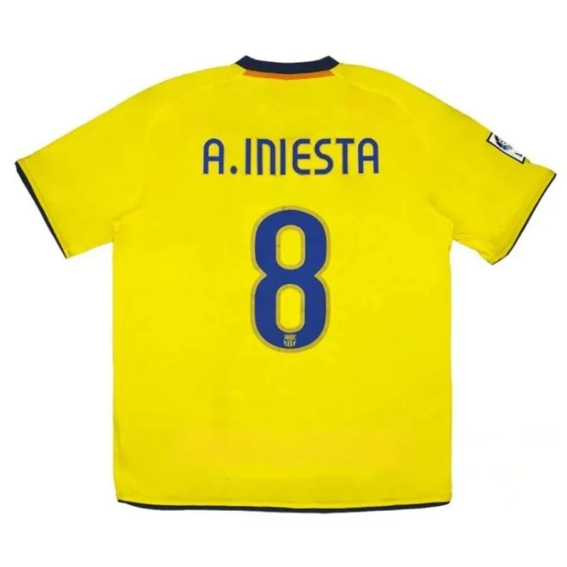 Barcelona A.INIESTA 2008/09 Retro Auswärtstrikot - Gelb