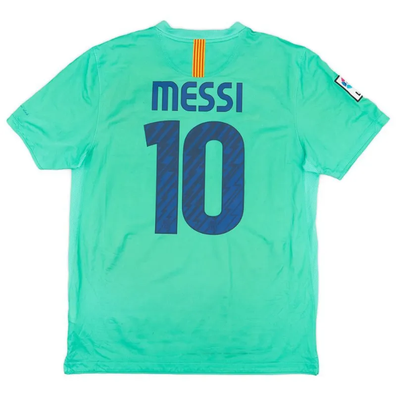 Maglia Trasferta Retrò MESSI 2010/11 del Barcellona - Verde