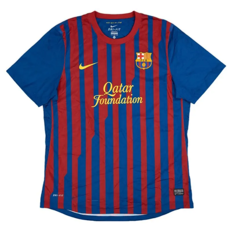 Barcelona XAVI 2011/12 Retro Home Jersey - Red/Blue