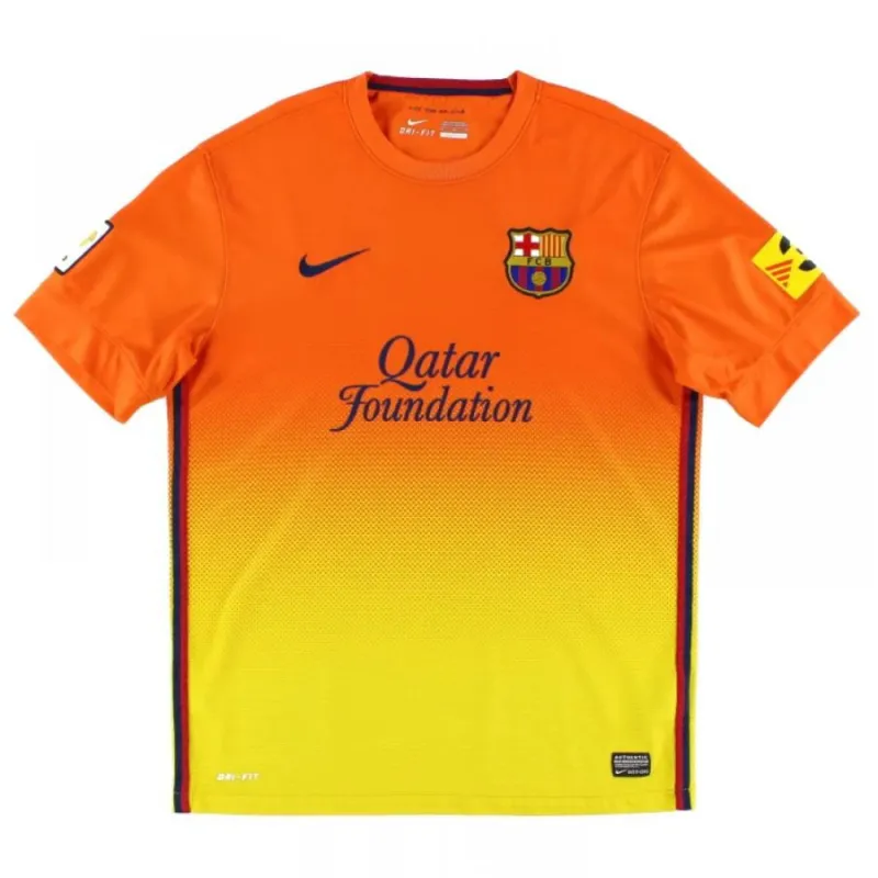 ​​Maglia esterna retro del Barcellona 2012/13 - Rosso/Giallo​​