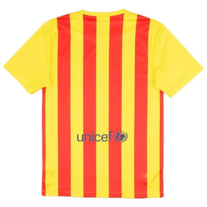 ​​Maglia esterna retro del Barcellona 2013/14 - Rosso/Giallo​​
