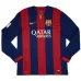 Maglia Casa Retrò a Maniche Lunghe NEYMAR 2014/15 del Barcellona - Rosso/Blu