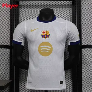 Maillot de la version joueur du FC Barcelona 2024/25 - Blanc