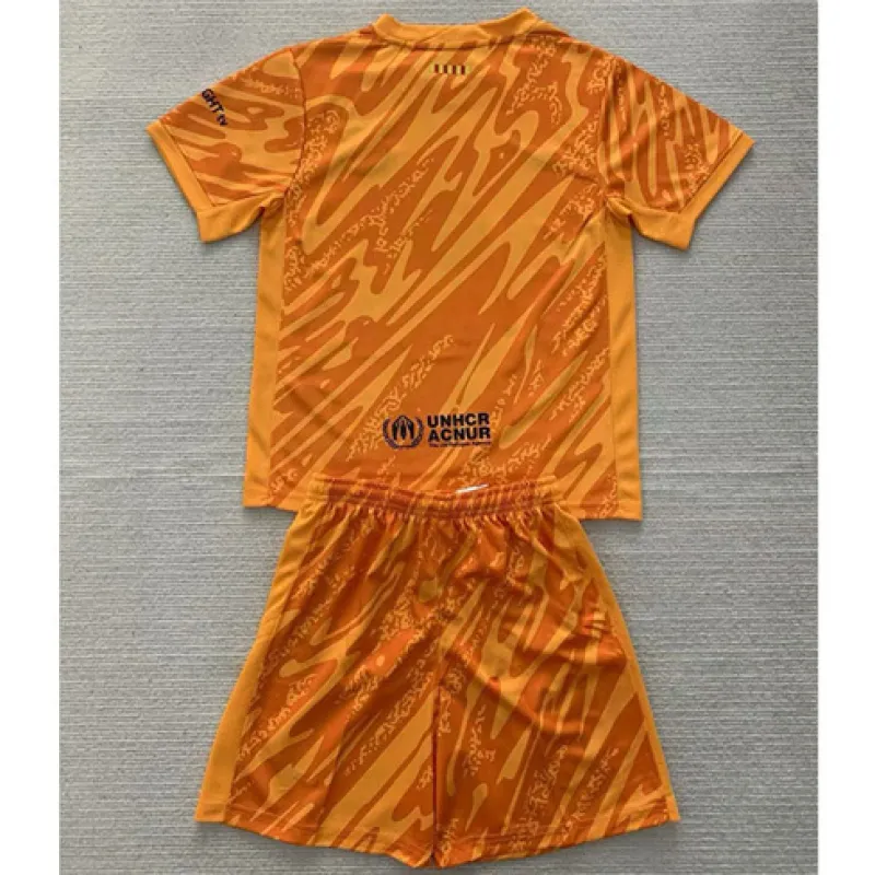 FC Barcelona Maillot et shorts de gardien de but pour enfants 2024/25 - Orange