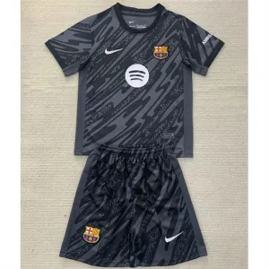 FC Barcelona Kids' Goalkeeper Jersey and Shorts 2024/25 - Black