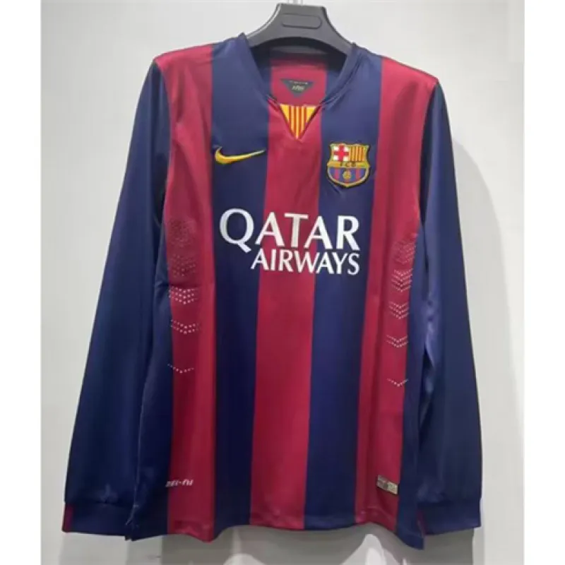 FC Barcelona Retro Long-Sleeved Jersey 2014/15  Home - Red/Blue