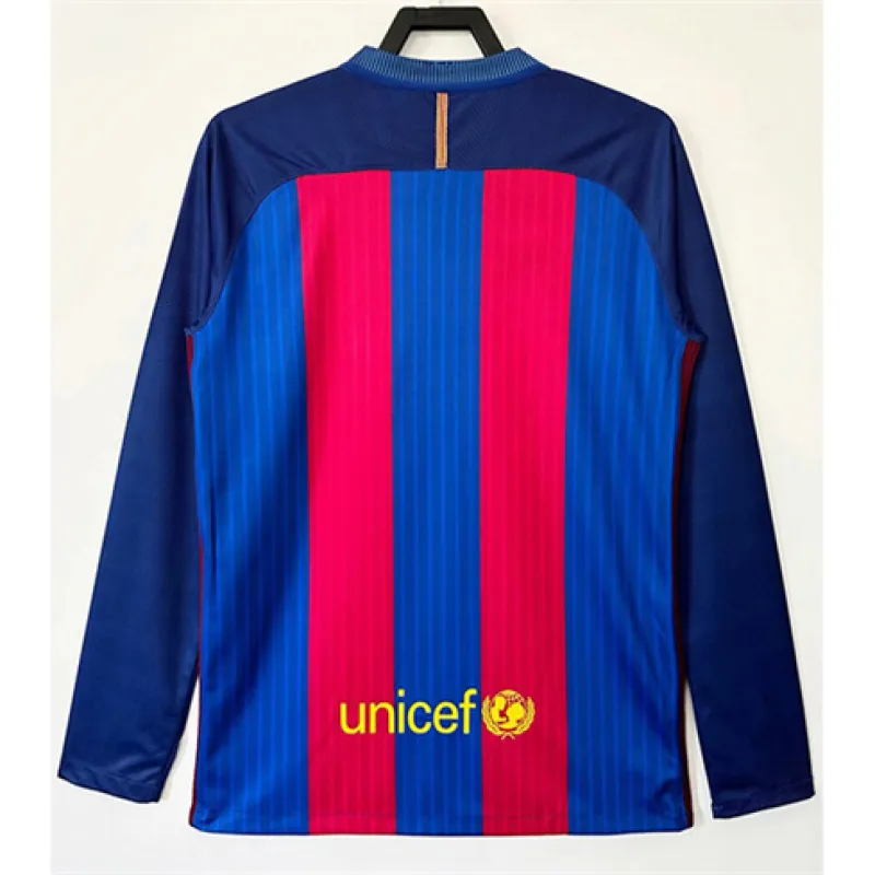 FC Barcelona Retro Long-Sleeved Jersey 2016/17  Home - Red/Blue