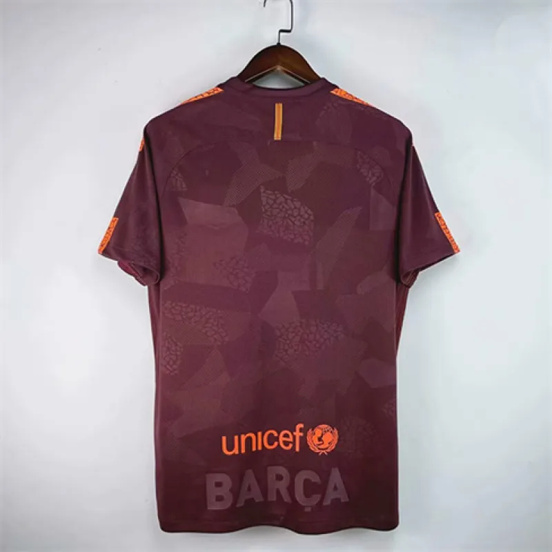 FC Barcelona Retro Third Jersey 2017/18 - Burgundy