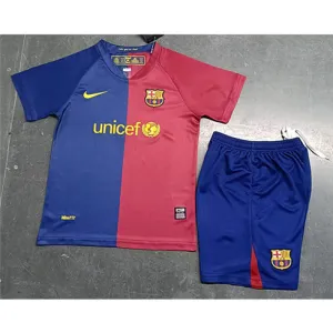FC Barcelona Kids' Retro Jersey 2008/09 Home - Red/Blue