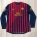 FC Barcelona Retro Langarm-Trikot 2011/12 Heimspiel - Rot/Blau