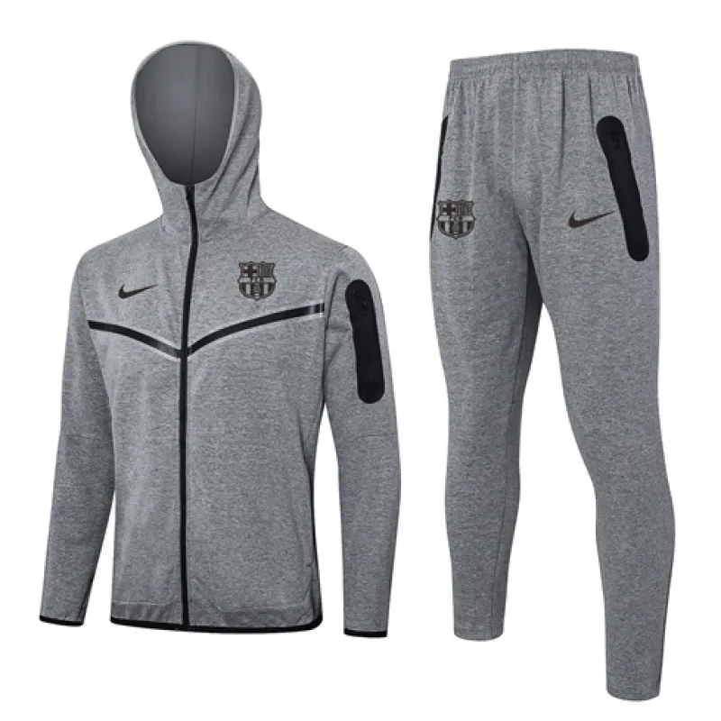 FC Barcelona Hooded Sports Jacket 2024/25 - Grey